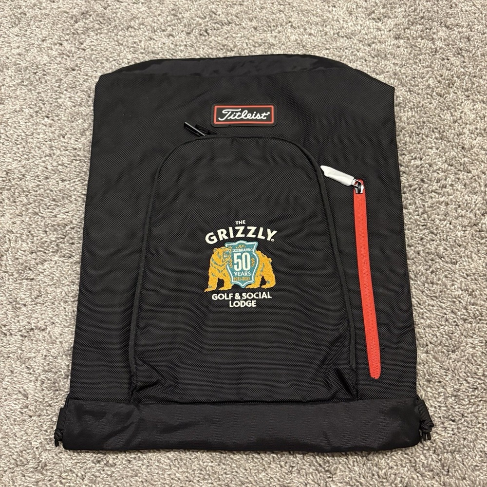 NEW Titleist Players Sack Backpack Travel Bag Drawstring Grizzly Golf Lounge